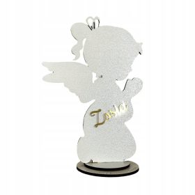   Aniolek za prvo sveto obhajilo leseni angel DEKLICA + IME 25 CM