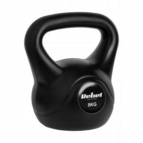 Kettlebell Rebel Active 8 kg za vadbo črna
