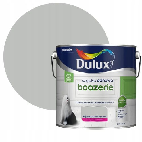 Dulux akrilna barva za pohištvo 2,5 l Satenasto Siva