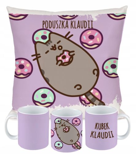  SET BLAZINA SKODICA MAČKA PUSHEN MAČKA + DARILO ZA IME RAZLIČNI DIZAJNI