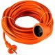 Vrtni podaljšek za električno koso Kraft&Dele 50 m, 1 vtičnica, oranžna