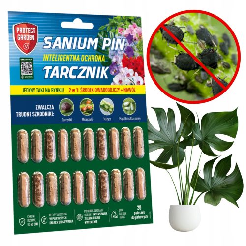 SANIUM PIN TARCZNIK 2w1 GNOJILO + INSEKTICID ZA ZAŠČITO PRED ŠKODLJIVCI 60 DNI