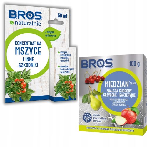 Bros naravni koncentrat za listne uši 50 ml + Fungicid Miedzian 50 WP 100 g