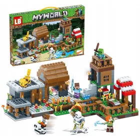 Kocke Minecraft VELIKA VAS 778 kosov 7 LED FIGUR