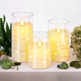   Slovenian Name: Komplet 3 LED sveč na baterije z učinkom plamena za praznično dekoracijo doma

SEO-Optimized Description:
Predstavljamo vam izjemen komplet 3 LED sveč na baterije z realističnim učinko