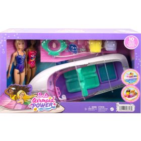 Barbie Mermaid Power Zabavni Set s 2 punčkami in čolnom