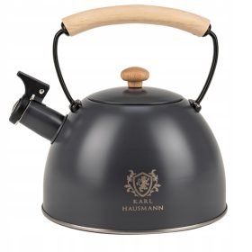   Kovinski čajnik Karl Hausmann 2,5 l s piščalko - sivi odtenki