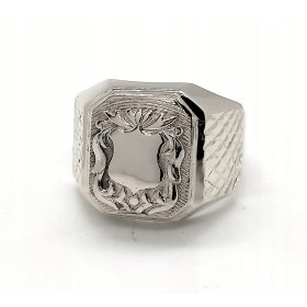 Srebrni grbovni prstan za graviranje 0,925