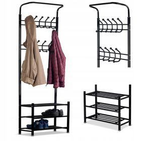   Kovinski stoječi obešalnik za oblačila in čevlje ModernHome