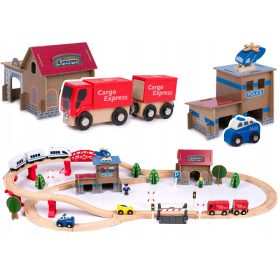   DREVENI VLAK S POGONOM NA AKUMULATORJE, ELEKTRIČNA ŽELEZNICA, VAGONI, TIRI, 88 kosov