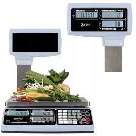   Waga trgovinska SATIS CPTL 6/15 kg z legalizacijo in kalkulacijo