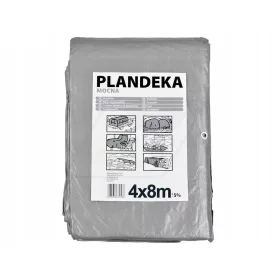   Močno srebrna ponjava 4x8 130g/m² za zunanjo in notranjo zaščito