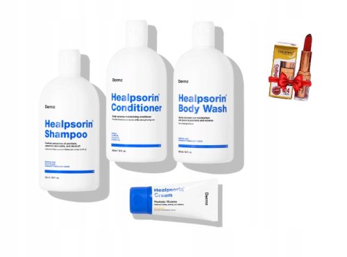 Kompleksna nega za težave s kožo Healpsorin: šampon, balzam, gel in krema + darilo