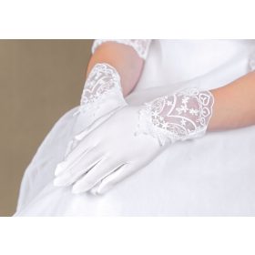   Eleganten čipkast rokavice za prvo obhajilo s posebnim dizajnom