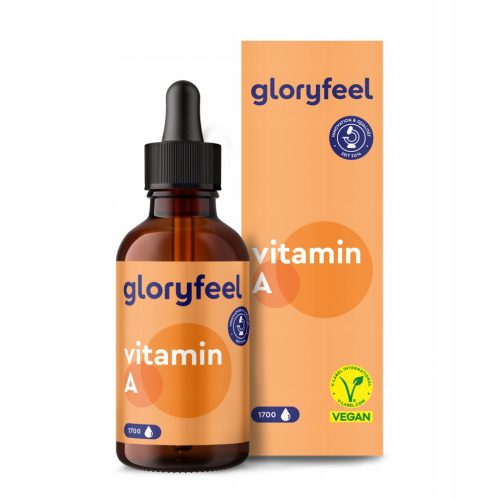 Vitaminski kapljici A z gloryfeel – Za zdrav vid in močan imunski sistem, 1700 kapljic