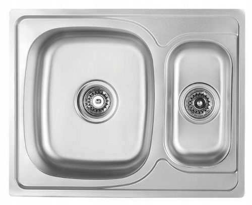 Kuhinjsko korito Kuchinox JUNAK 1,5-komorna 63x50 cm s senčniki sivo jeklo