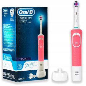   Električna zobna ščetka Oral-B Vitality D100 3D White, roza