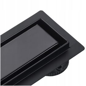   Linearni odtok AquaUno Basic 100 cm črne barve z obrotljivim sifonom