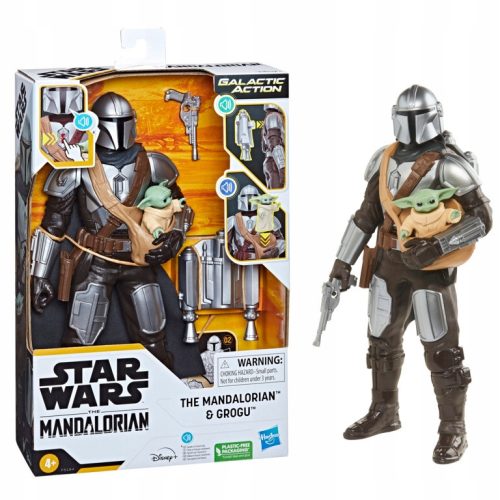 Hasbro Star Wars Galaktična interaktivna figura Mandalorian in Grogu F5194