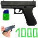 PISTOLET NA KROGLE PLASTIČNI GLOCK 17 IMITACIJA OROŽJA ČRNA + 1000x NABOJI