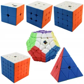   ZESTAW MoYu Kock 2x2 + 3x3 + 4x4 + 5x5 + Piramida + Megaminx + BREZPLAČNA Podstavka