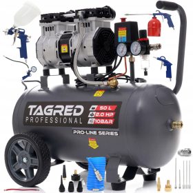   Profesionalni dvotaktni brezoljni kompresor Tagred TA3384 50 l 10 bar