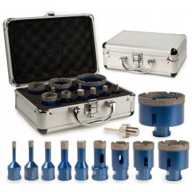 Koronkasta vrtalna garnitura 6-68mm za ploščice v kovčku