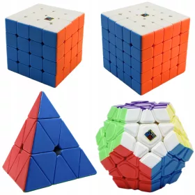 ZESTAW Kock 4x4 + 5x5 + piramida + Megaminx + GRATIS
