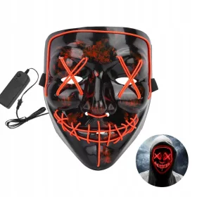    Maska za obraz HALLOWEEN MASK DISKUSIJSKA ŽOGA, večbarvna plastika