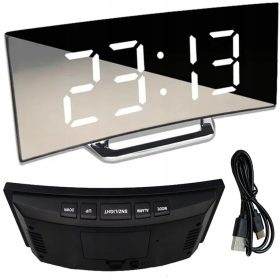   Elektronska Budilka CoolStaff s Termometrom, Črna/Srebrna, 17 cm