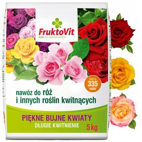   Večkomponentno gnojilo za vrtnice FruktoVit Plus 5 kg - Najboljša izbira za bujno cvetenje in zdrav razvoj rastlin. Ta hitro delujoča formula vsebuje optimalno mešanico hranil, ki spodbujajo intenzivn