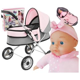 Bambolina Globoki Voziček za Punčke z Lutko