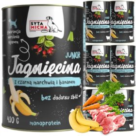   Satiated Micha jagnjetina junior mokra hrana za pse 6x400g monoprotein