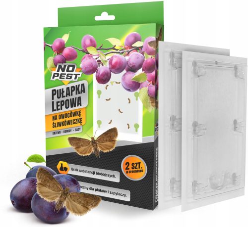 Pasti za sadje NO PEST - Lep na owocówkę, metulje, žuželke (2 kom)