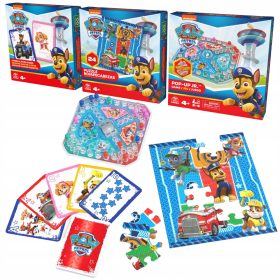 Psi Patrol Komplet iger 3v1 Puzzle Pop-up Karty Jumbo