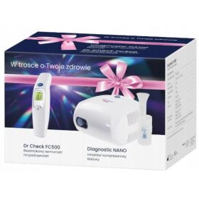   DIAGNOSTIČNI NANO INHALATOR KOMPRESORSKI + TERMOMETR DR CHECK FC500