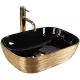Namen: Elegantni umivalnik za mizo Belinda Black / Gold Brush