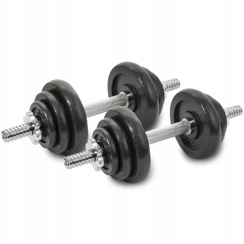NASTAVLJIVE ŽELEZNE UTEŽI KOMPLET DUMBS 2x10KG GRIFF PLOŠČE 20kg