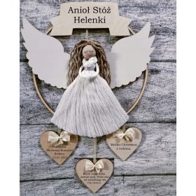   Spominek prvega svetega obhajila Angel varuh, personaliziran makrame