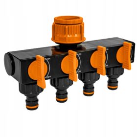   Razdelilnik za vodo v vrtu 4-potni z ventili Bradas ECO-PWB3033 BLACK LINE