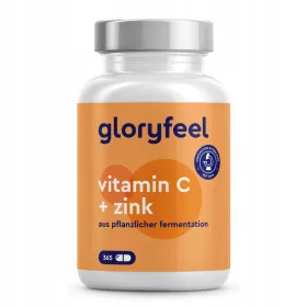  Vitaminski Dvojec z Vitaminom C in Cinkom Gloryfeel - 365 Kapsul za Celotno Leto