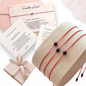 Zapestnica Sreča z rdečo vrvico in črnim turmalinom