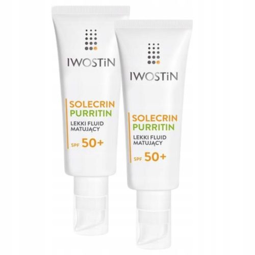 Lahki matirajoči fluid Iwostin Solecrin Purritin SPF 50+, 40 ml
