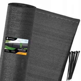   SENČILNA MREŽA ZA OGRAJO ANTRACIT 140 GSM 1,5 X 10 M 50 TRAKOV