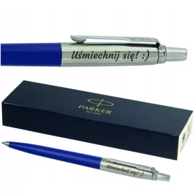   Optimized name: Elegantni zložljivi kemični svinčnik Parker Jotter s gravuro

Optimized description: 
Eleganten in kakovosten kemični svinčnik Parker Jotter je popolno darilo za posebne priložnosti. S