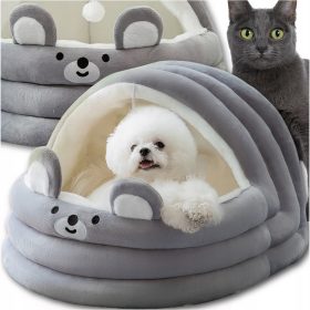    Mačja hiša Care Life, odtenki sive, kvadratna, 42 cm x 44 cm x 33 cm