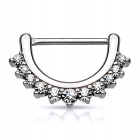 ELEGANTNI KLIKER ZA SEPTUM IZ SREBRA IN TITANA G23 1,2/8