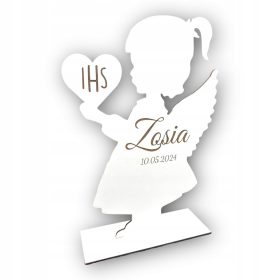 Prvo obhajilni spominek angel z imenom 25 cm