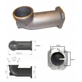 Koleno Domer 6539 za kotlovsko peč