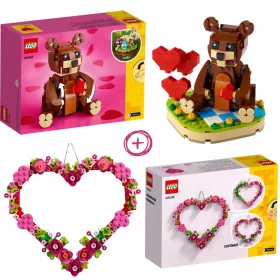   LEGO SET Srce Medvedek Buket XXL SET VALENTINOVO Darilna Dekoracija